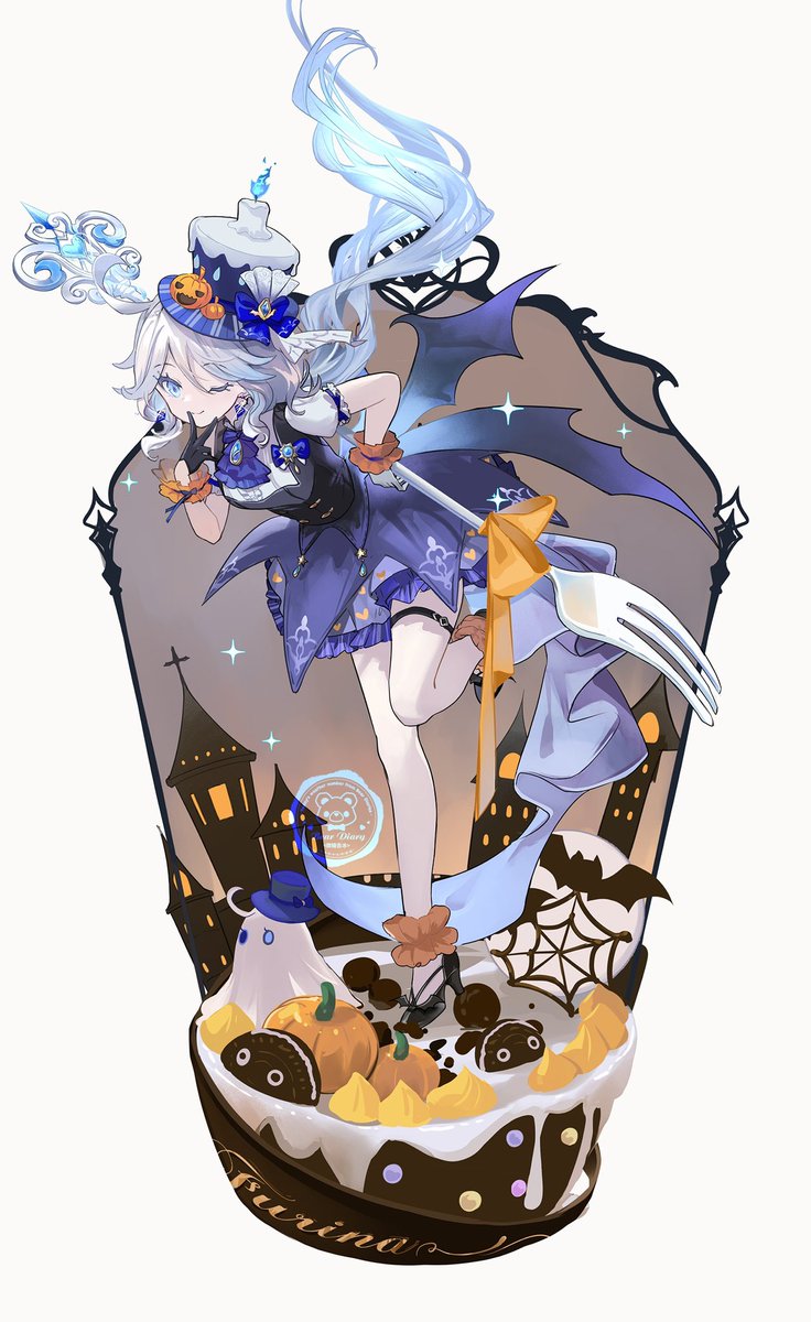 issign's tweet photo. 芙芙蛋糕！🎃#GenshinImpact  #furina https://t.co/Ze43uWRVBn