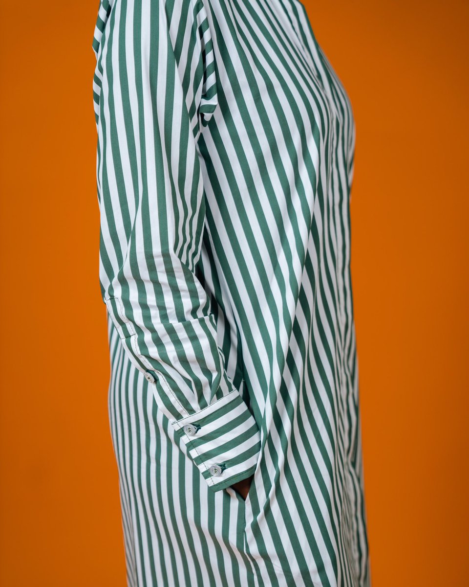 soniamugabo's tweet image. Meet the "Hirwe" Dress, a sophisticated, ankle-length button-down featuring stylish stripes that effortlessly blend elegance with unparalleled comfort.

#soniamugabo #Xcollection #madeinRwanda #ss24 #africanfashion