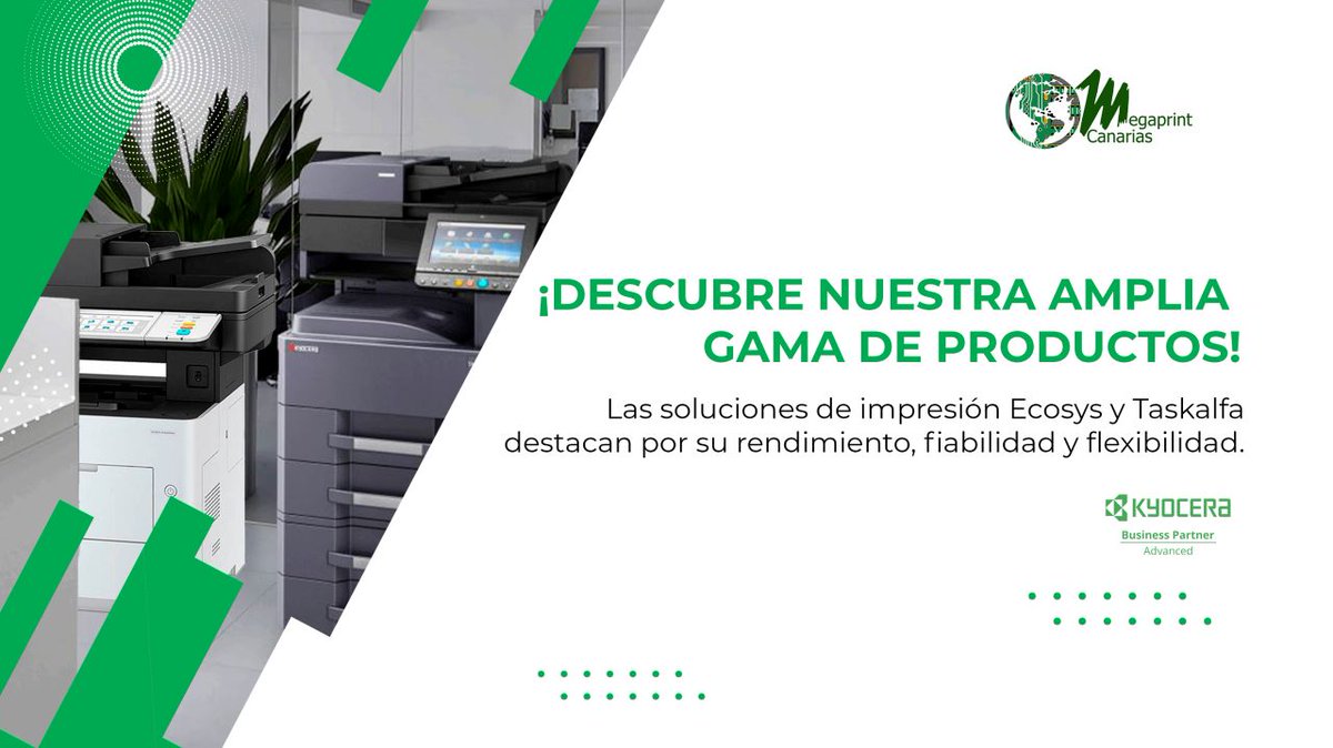 🖨️Podemos ofrecerte una amplia gama de productos de #printing de <a href="/KYOCERA_DS_ES/">KYOCERA DS España</a>. 

🔝La gama #Ecosys y #Taskalfa destacan por su rendimiento, fiabilidad y flexibilidad.

✅¡Las mejores impresoras y multifuncionales para tu negocio!

ow.ly/2yJj50Q24rr