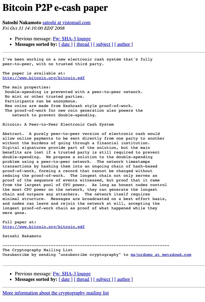 cryptoyoda على X: “💡15 years ago today, the bitcoin white paper