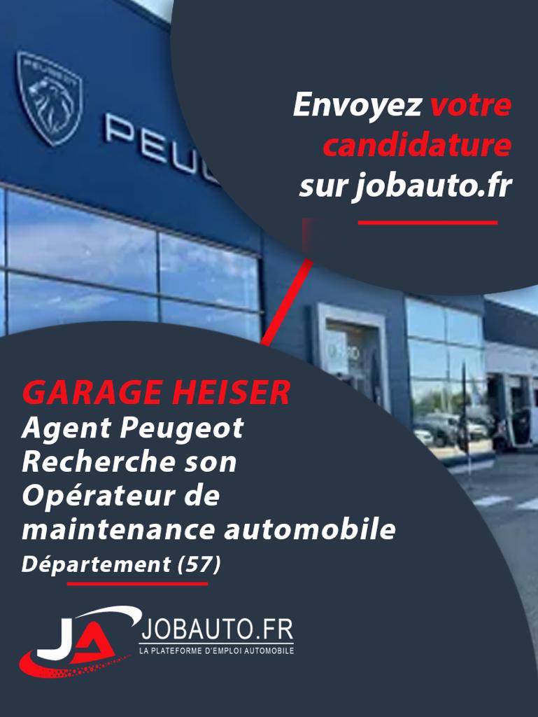 🔴 Offre d’emploi !
Département (57)

GARAGE HEISER
Agent #Peugeot recherche son Opérateur de maintenance automobile.

Postulez sur JobAuto.fr !

#offredemploi #job #automobile