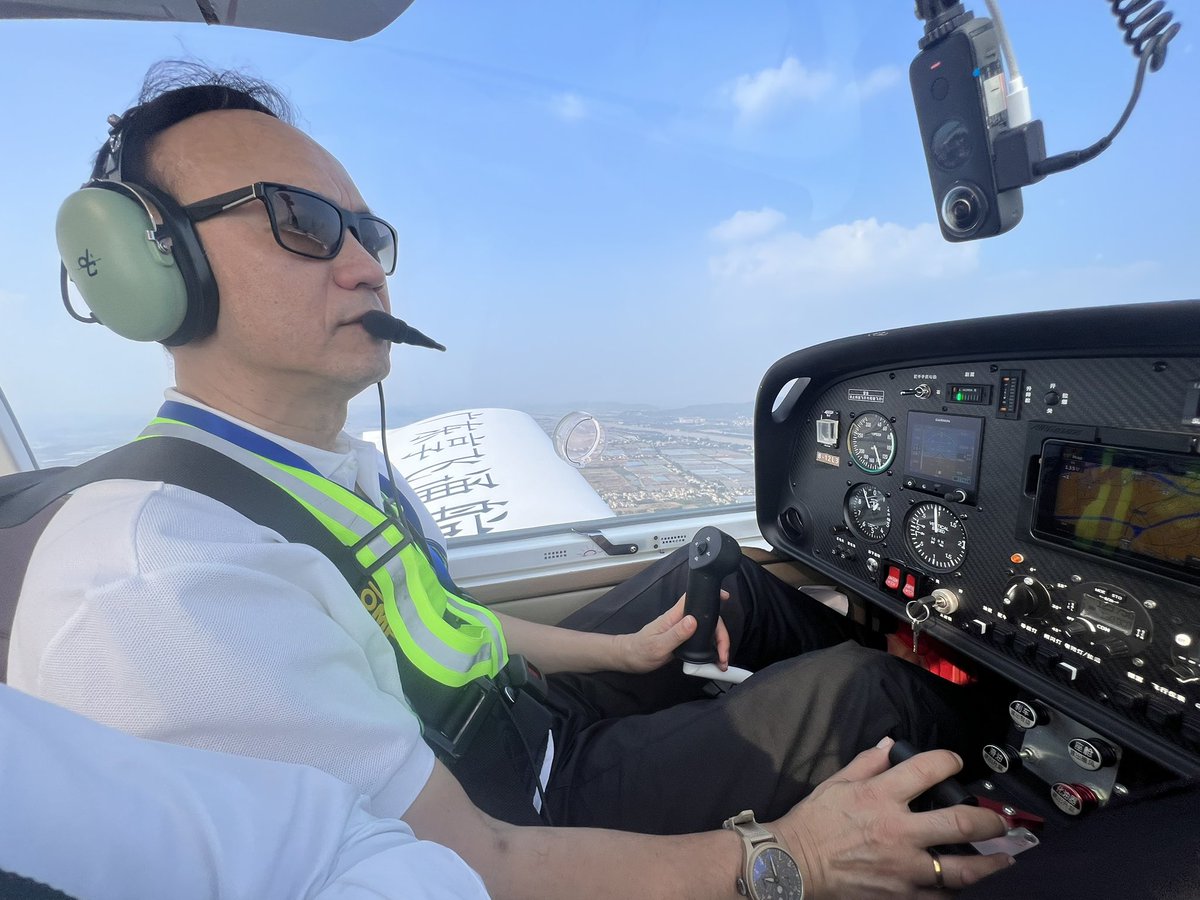 Flying the Chinese made SA60 in Zhuhai today. Nice place to fly and nice aircraft