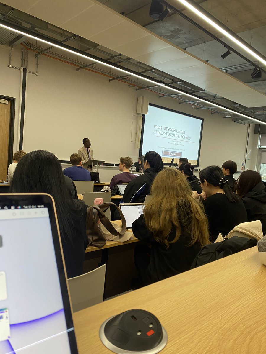 Phoebehuzij's tweet photo. An impactful speech by @Cabdalleaxmed Secretary General of the Somali Journalists syndicate for #IJW23
@Cabdalleaxmed highlighted a focus on Somalia for press freedom under attack https://t.co/faxX5mNd4O