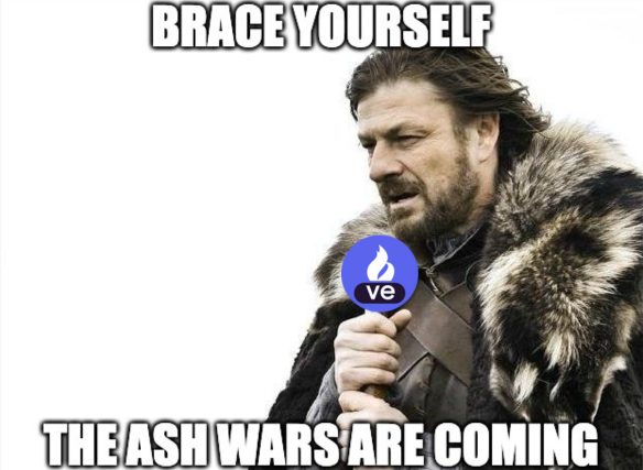 ash_swap's tweet photo. The war is upon us🛡️

Rally your #veASH, for the battle of liquidity begins! 🔥

#ASHWars https://t.co/LaYMKrOG4u
