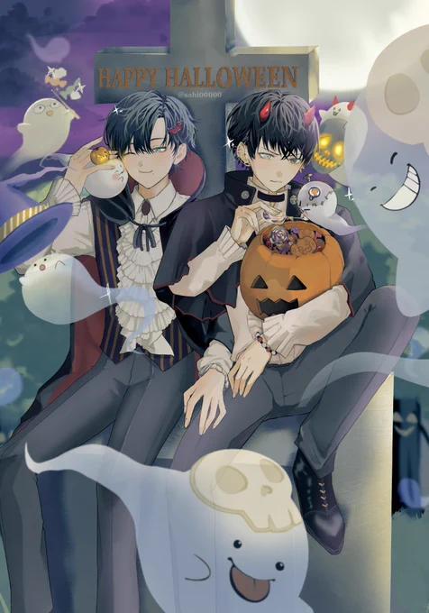happy Halloween イラスト完成しないと思ったけど 滑り込んだ