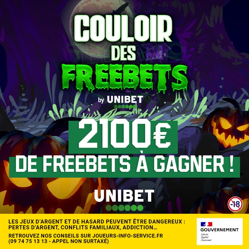 UnibetFrance's tweet photo. 🎃 Jusqu'où iras-tu dans le 𝕮𝖔𝖚𝖑𝖔𝖎𝖗 𝖉𝖊𝖘 𝕱𝖗𝖊𝖊𝖇𝖊𝖙𝖘 ?

👉 Évite les crânes 💀 et les fantômes 👻 et ramasse les bonbons 🍬 pour marquer le plus de points possible !

🔥 2100€ de Freebets à gagner
🎁 2 x 20€ à gagner si tu RT + #HalloweenUnibet