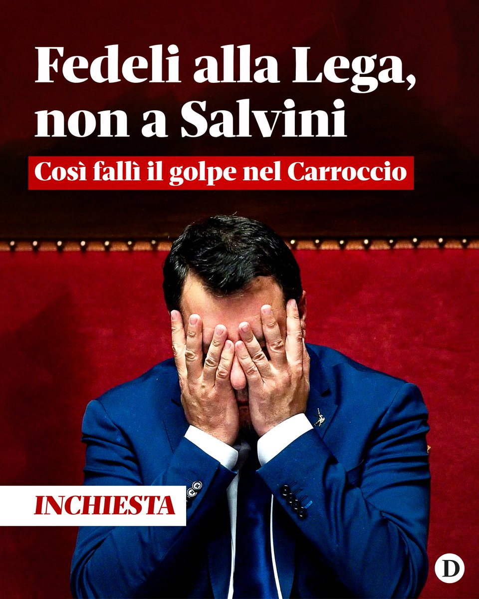 DomaniGiornale's tweet photo. 🔴INCHIESTA🔴

C’è stato un momento in cui #Salvini ha rischiato una fuga di massa dalla #Lega: a febbraio 2023, alcuni uomini fedeli alla Lega nord e al federalismo si sono trovati attorno a un tavolo per fondare un movimento nuovo, senza più Salvini / 1 https://t.co/Jz3Ix0dMo2