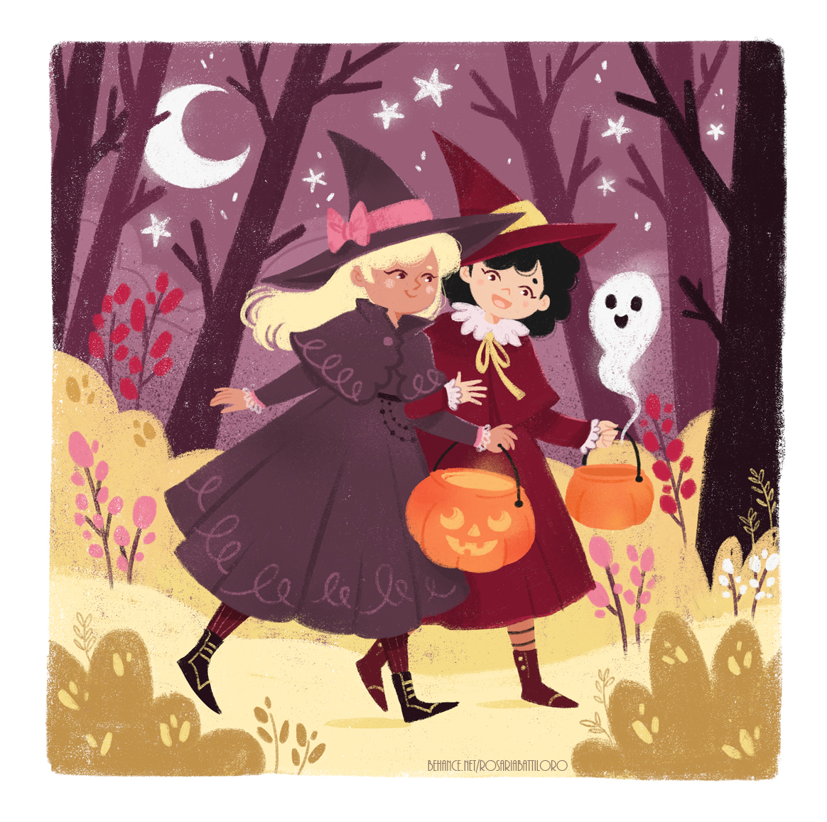 YAY!!! It's #Halloween !!!! How are you celebrating today? :D 
#Halloween2023 #pumpkinseason #pumpkin #illustlation #witches