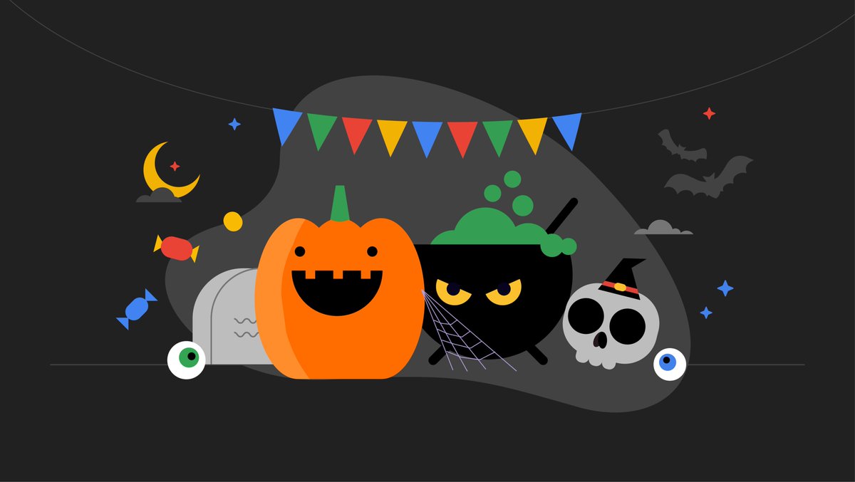 GreenShades9's tweet image. This #Google #Halloween image looks nice on the #PixelTablet, and w/the monochrome icon theme. 

#happy

blog.google/products/works…