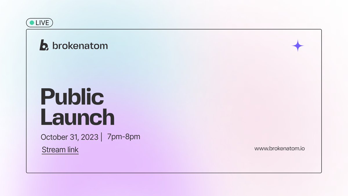 brokenatom_io's tweet image. Unleash your creativity with our groundbreaking no-code platform! Launching today at 7 PM.🚀 Get ready to build without limits! 🛠️💡
Join us here➡️ youtu.be/4eLkEIFyX0s?si…

#launch #productlaunch #Brokenatom #BuiltonBrokenatom #brokenatomlaunch #escapethecoding