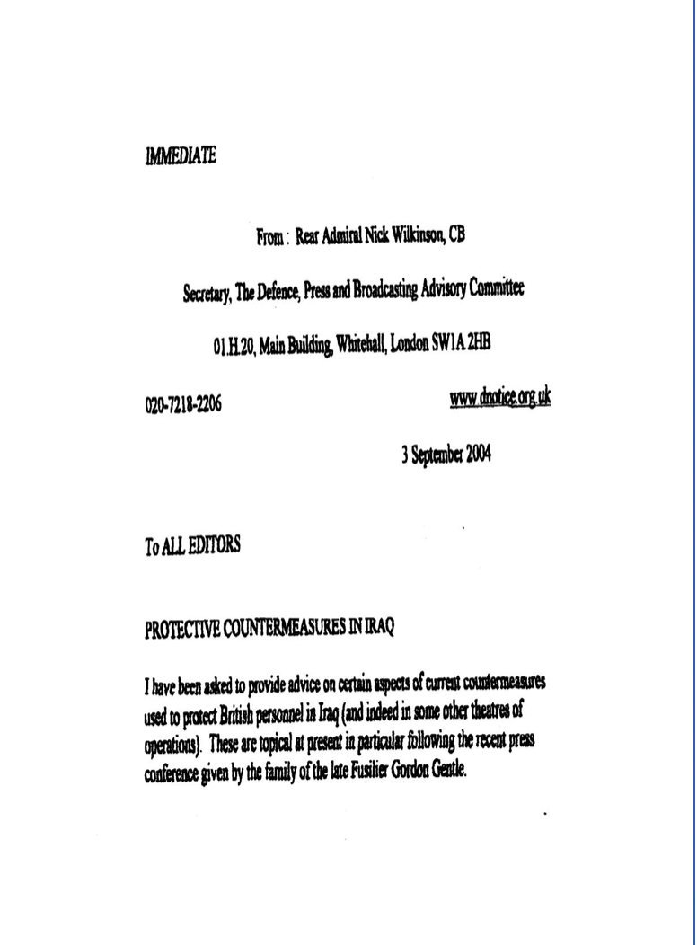 Tracking_Power's tweet image. Here is the Gordon Gentle D-Notice from 2004 and a link to the file hosted on #Powerbase

Why are no other media outlets willing to publish the full text of D-Notices?  There must be hundreds by now.

powerbase.info/images/f/fd/Dn…
