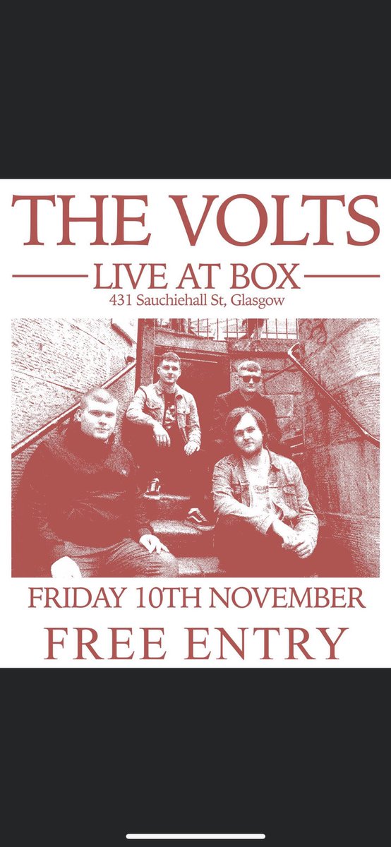 Off the back of the brilliant night on Saturday and thank you to everyone for making it a great gig! We’ve got this announcement for you! Box, Sauchiehall Street Friday night Free entry See you there x