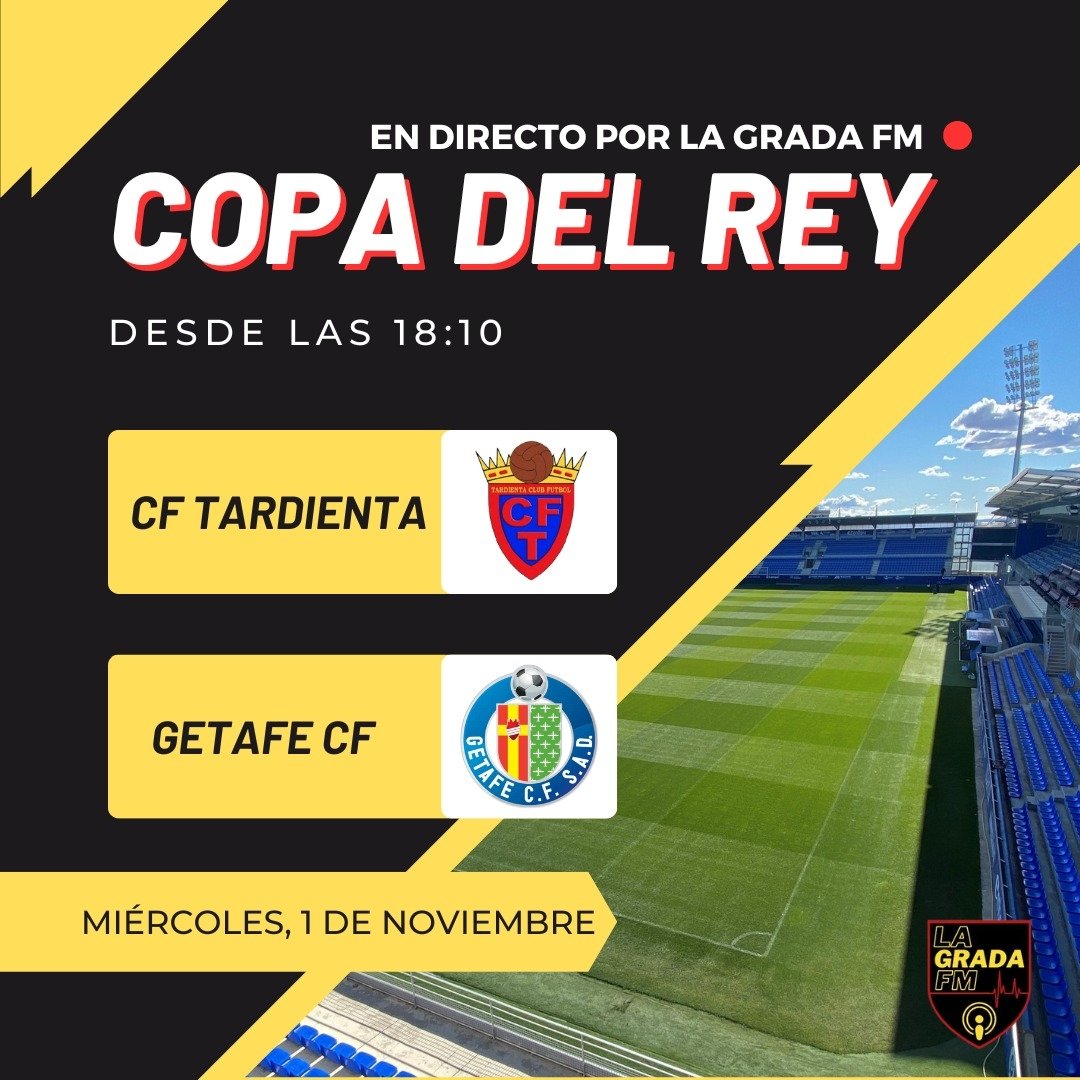 Mañana nos estrenamos en #CopaDelRey‼️ 

Y lo hacemos con los monegrinos del <a href="/CFTardienta/">C.F. TARDIENTA</a> en <a href="/ElAlcoraz/">ElAlcoraz</a>. 

Desde las 18:10 h con la previa nos vemos y oímos en <a href="/lagradafm/">La Grada</a>. 🎙️📻

#LaVozDelFutbolAragones