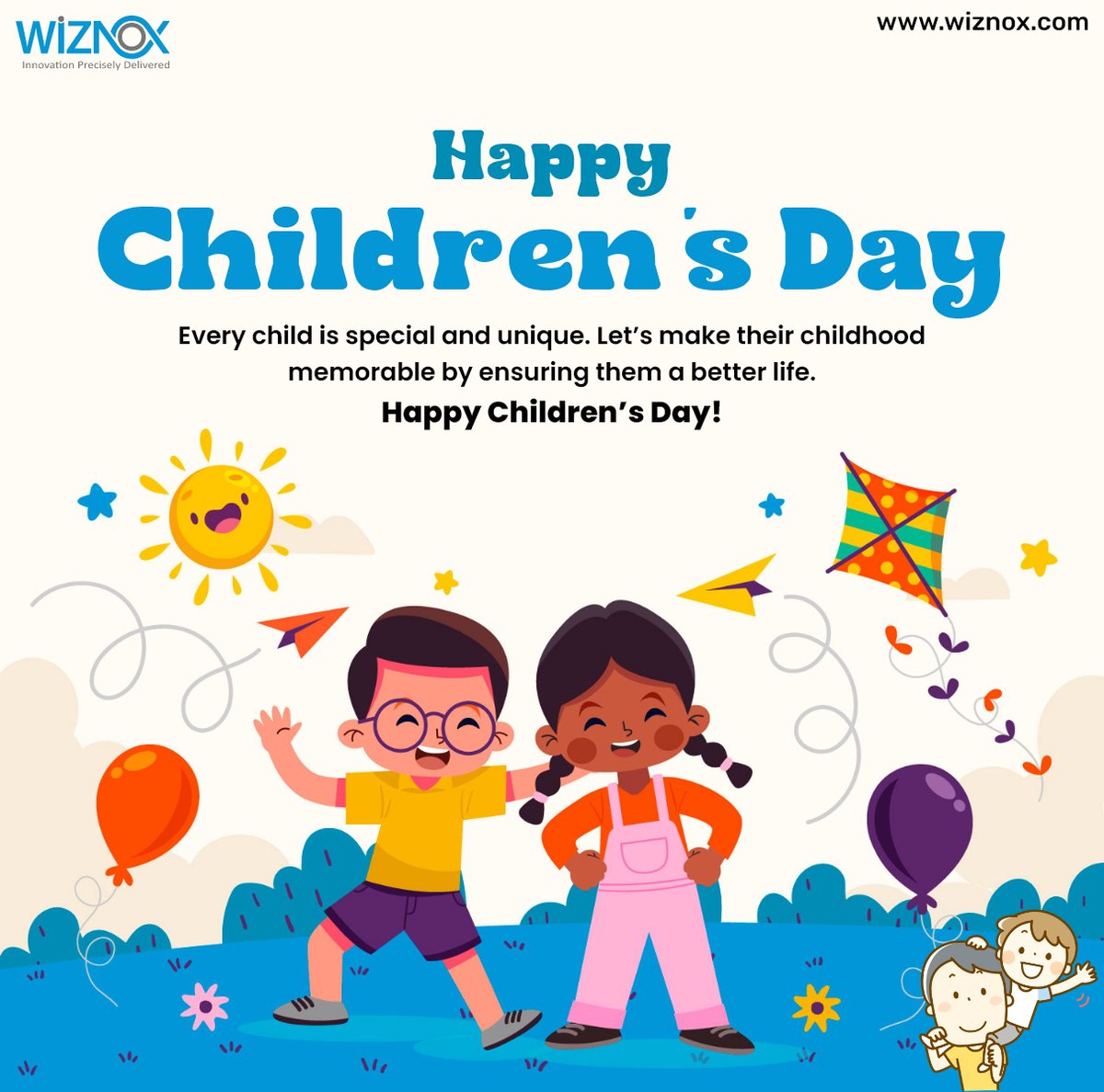 WiznoxTech's tweet photo. On this special day, let's cherish the moments of innocence and wonder that childhood brings. Happy Children's Day to all the kids around the world! 🌍🌈

#KidsDay #ChildrensDay #ChildrensDay2023 #childrensdaycelebration #childhood #childhoodmemories #Wiznox #softwaredevelopment https://t.co/f0Hv8zOqvp