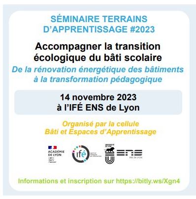 Cellule BEA (@beacellule) on Twitter photo Comment rendre les #espaces d'#apprentissage durables ?
➡ Usages, pédagogie, évolutions climatiques, besoins sociétaux...
Conférence de Guilhem Labinal, géographe à <a href="/UniversiteCergy/">CY Cergy Paris Université</a> et <a href="/UCP_laboEMA/">Laboratoire ÉMA</a>
👉 14/11/2023 à l'<a href="/educIFE/">IFÉ</a> avec <a href="/academielyon/">Académie de Lyon</a>
📷bea.edu.ac-lyon.fr/wordpress/ Comment rendre les #espaces d'#apprentissage durables ?
➡ Usages, pédagogie, évolutions climatiques, besoins sociétaux...
Conférence de Guilhem Labinal, géographe à <a href="/UniversiteCergy/">CY Cergy Paris Université</a> et <a href="/UCP_laboEMA/">Laboratoire ÉMA</a>
👉 14/11/2023 à l'<a href="/educIFE/">IFÉ</a> avec <a href="/academielyon/">Académie de Lyon</a>
📷bea.edu.ac-lyon.fr/wordpress/