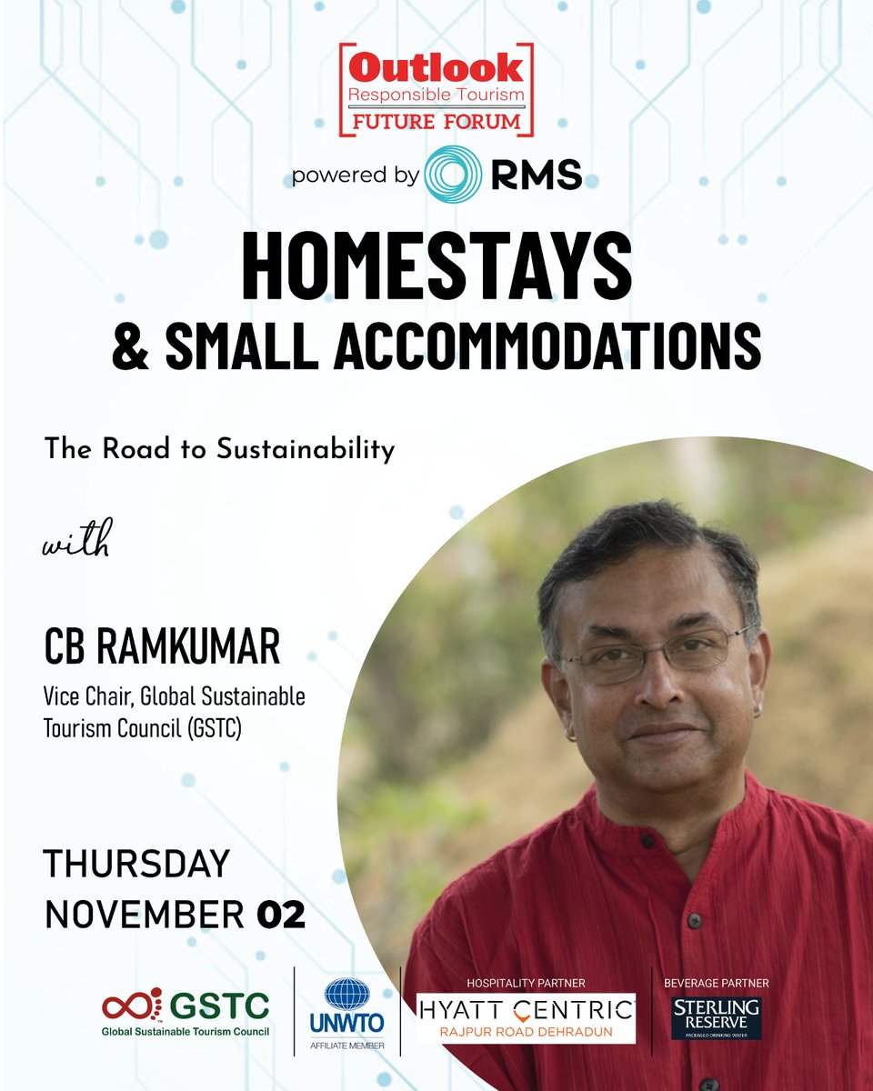 Outlook_RT's tweet image. #RMScloud | CB Ramkumar is the Vice Chair, Global Sustainable Tourism Council.