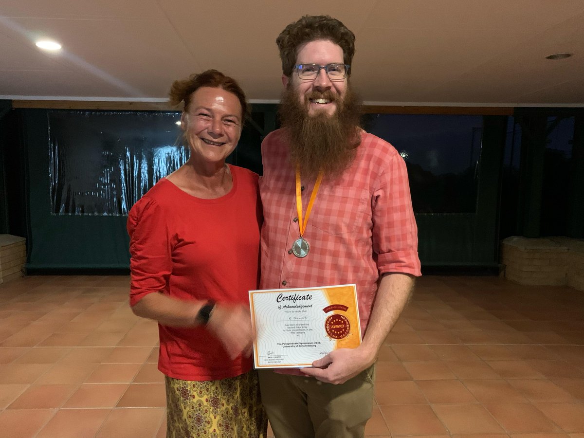 Ross came second for his PhD presentation title: Leveraging machine learning to unveil phenological flowering patterns in South African National Botanical Gardens through public databases.