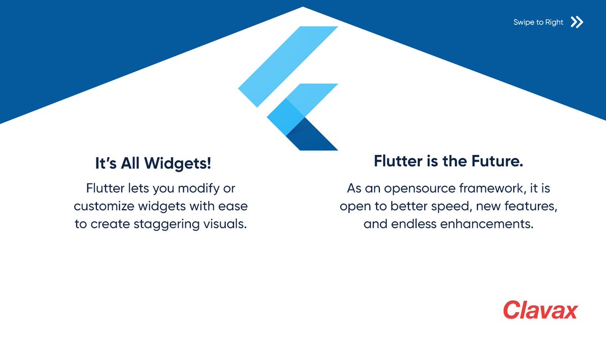 Clavax's tweet image. Flutter your way to a bright future!

Flutter is here to revolutionize app development with unthinkable performance and ease.

Visit: clavax.com/flutter-app-de…

#BusinessGrowth #BusinessContinuity #BusinessSolutions #businesses #businessowner  #BusinessStrategy #AppsForLife