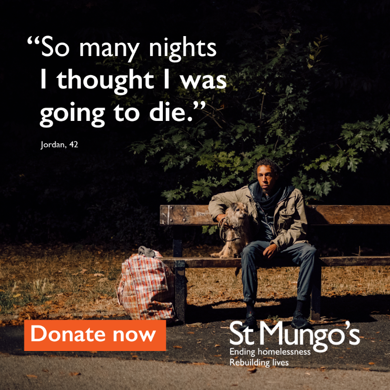 StMungos's tweet photo. Sleeping rough can kill. The cost of living is forcing more people into homelessness. Donate today to help bring people off the streets and into safety. You can make tonight someone's last night on the streets.