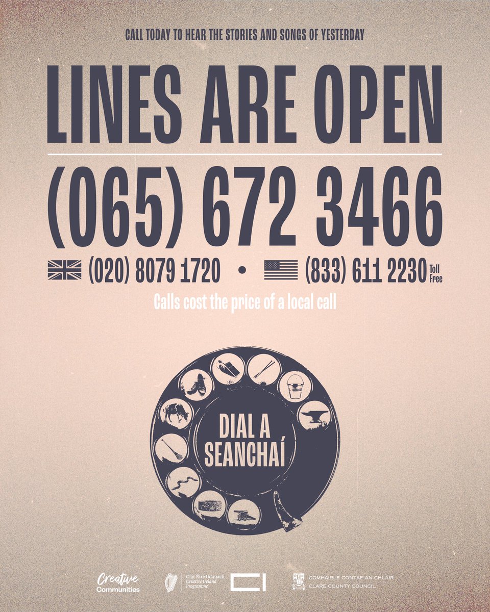 We Are Live! 
Dial the number and select which story you’d like to hear first. All calls are the price of a local call. Myths, magic and music direct to your phone. 
Choose from Manchán Magan, Branwen, Junior Brother, Ruth Marshall, Edwina Guckian and Rónán Ó Snodaigh.