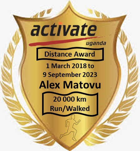 In life, we must celebrate every little achievement! Finishing 20,000km of Running at Activate Uganda Run Challenge from 1 March 2018 to 9th September 2023 was such a great achievement that made me happy. On on to 30,000km. #ActivateUganda