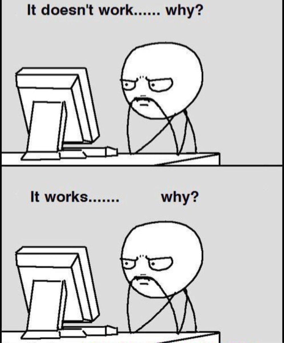 Kanikaa78's tweet photo. Just why!! 

#codinglife https://t.co/wbANqMReXM