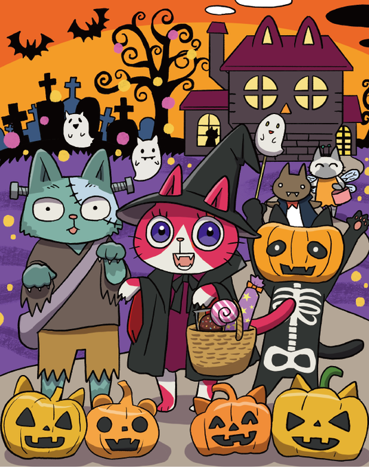 Happy Halloween このイラストは、今回作るカレンダーにも使いました!