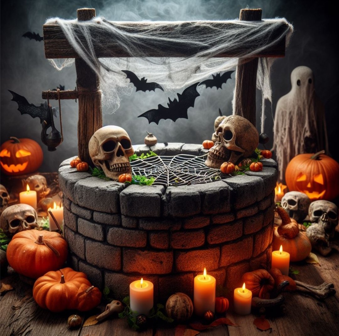 Krásný svátek duchů přejeme...
🕸️🕷️ 💀🧟💀🧙💀🧌💀🕷️🕸️

#Studny #studna #helouvín #halloween #ai #waterwell #skull #scary #utery #Zlín #zlinskykraj #dýně #horrorart #horror #jakvycistit #JakVycistitStudnu
