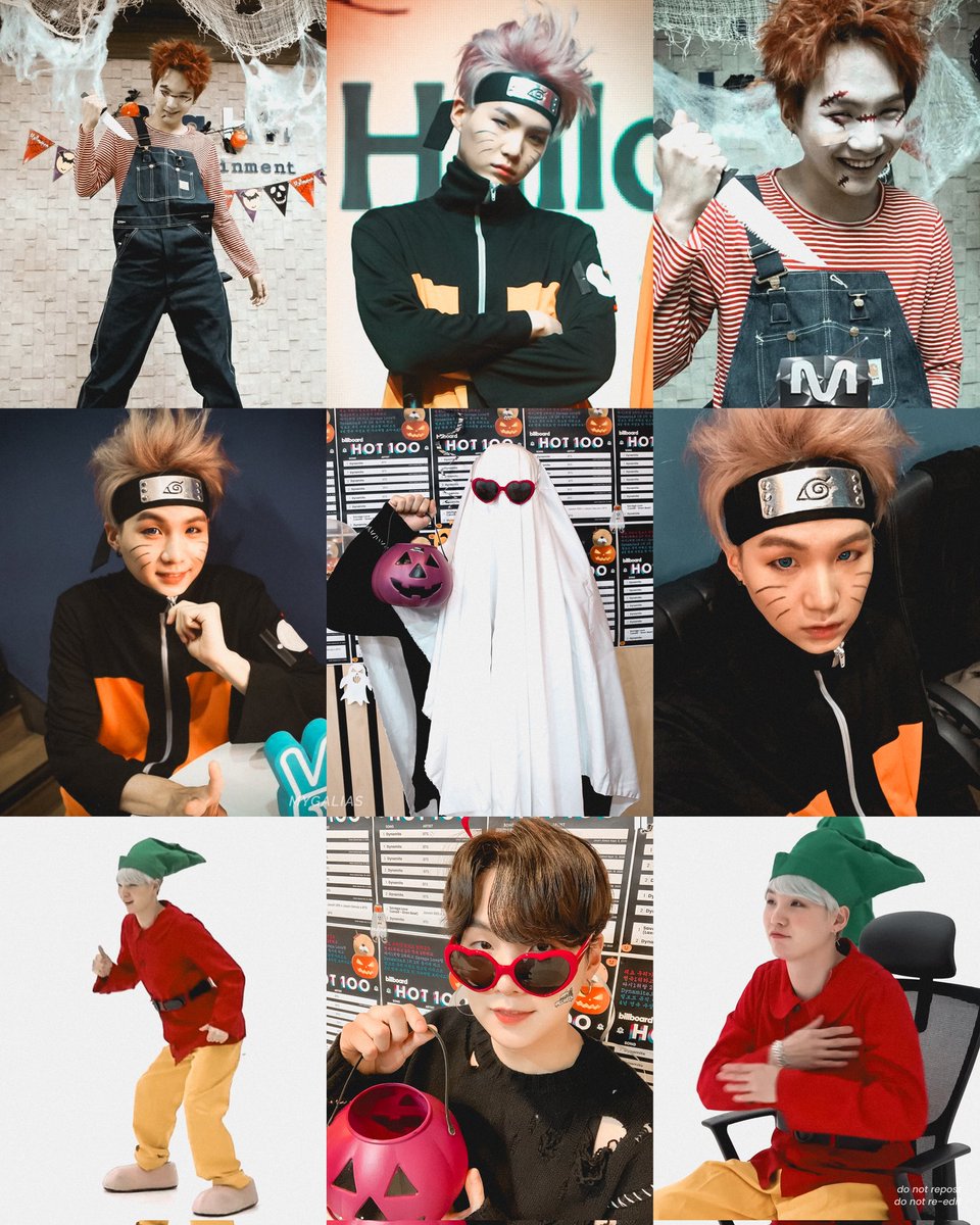 mygalias's tweet photo. happy halloween! 🎃 which one is your favorite halloween yoongi version (?) https://t.co/uORLEILnXK