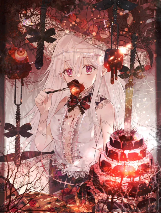 ハロウィンの森のお茶会 #ハロウィンイラスト2023 #ハロウィン