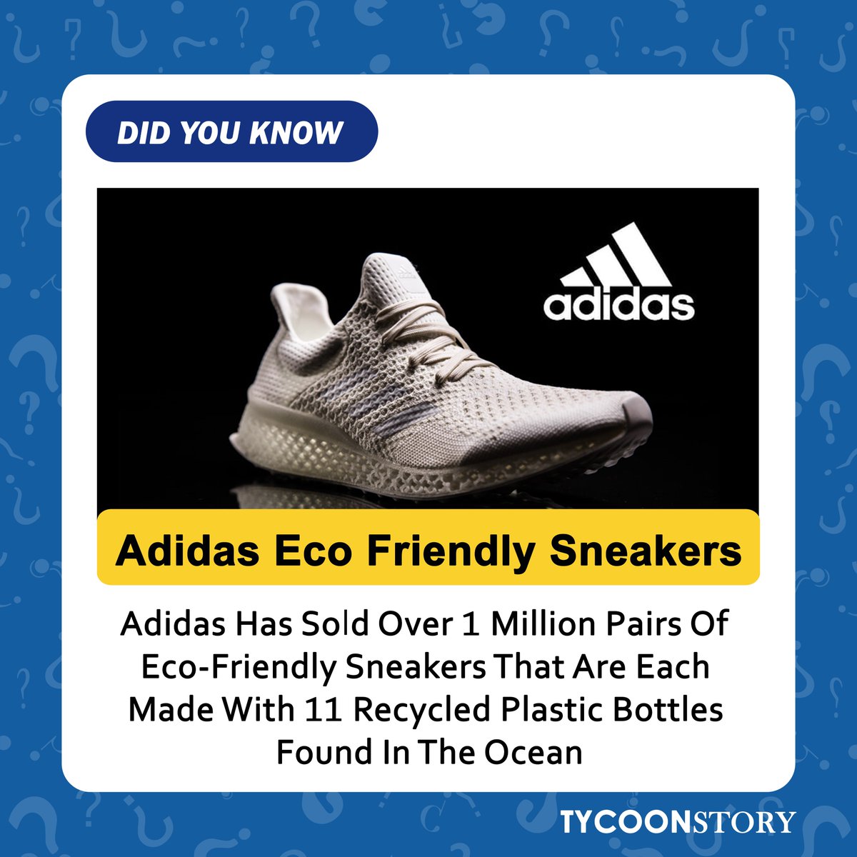 #DidYouKnow 

#ecofriendly #recycledplastic #oceanconservation #adidassneakers #sustainablestyle #ecofashion #environmentalimpact #plasticwaste #ecochic #sneakerstyle #ecotrend #greenfashion #ecoconscious #oceanplastic