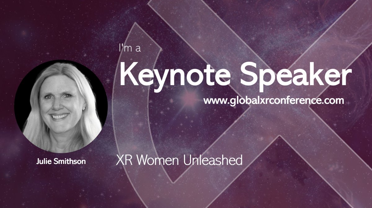 🌟 Exciting News! 📷 <a href="/juliesmithso/">Julie Smithson</a> , co-founder of <a href="/MetaVRse/">METAVRSE</a>  and a trailblazing XR pioneer, will take the stage TOMORROW at the #GlobalXRConference 2023! 

Join us: eventbrite.com/e/global-xr-co… 

#XRWomen #virtualreality #metaverse