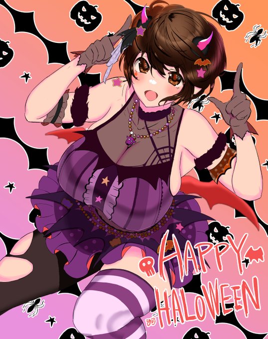 雫ちゃんx智代子衣装でハロウィン🎃 #アイドルマスター #及川雫 