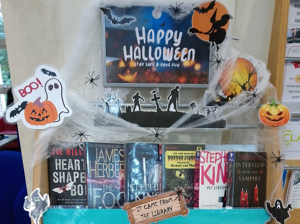 Happy Halloween! Read the LRC's spooktacular books if you dare! Don't forget to pick up a sweet treat from the LRC's Issue desk! #halloween #wearestcc #stcharles #lrc #library