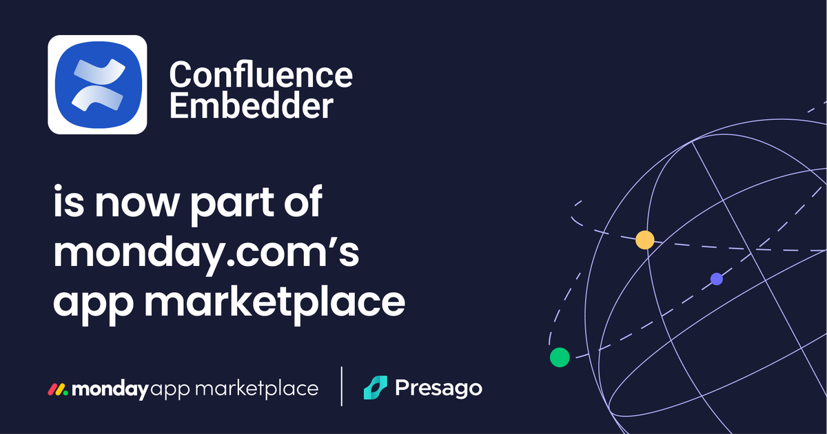 Discover the latest addition to our suite of enterprise-grade integrations: the Confluence Embedder lets you add #Atlassian #Confluence pages anywhere in your monday.com workspace. Try it out now 👉 bit.ly/40kyb9h
