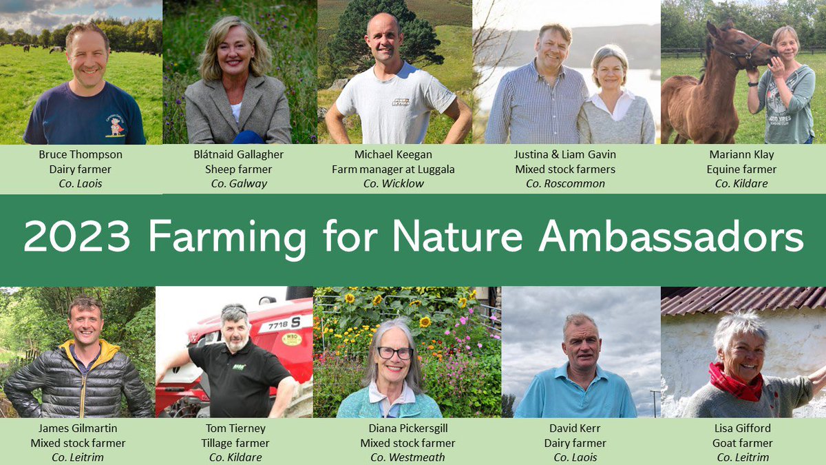 Meet our 2023 FFN Ambassadors ✨ We will introduce each of these farmers on a monthly basis over the next 10 months - giving them the opportunity to share their stories, wisdom and the ways in which they farm for nature 🌿 watch this space! More info here farmingfornature.ie/we-have-welcom…