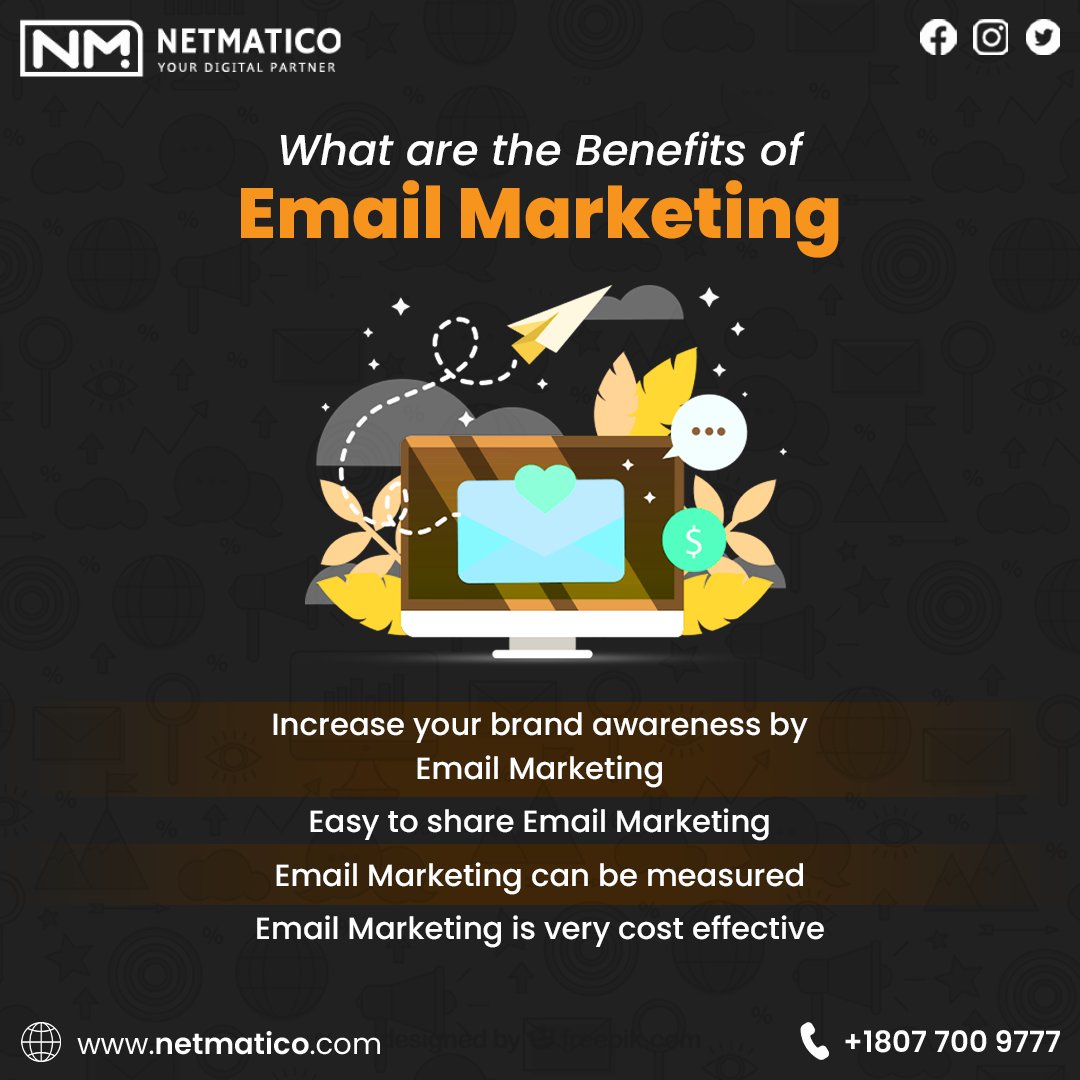 netmatico's tweet photo. Let Us share the Benefits of Email Marketing Services๐ฒ๐ฒ๐ฒ
#EmailMarketing #emailmarketingtips #EmailMarketingMagicc #emailmarketingstrategy #emailmarketingtoronto #emailmarketingexperts https://t.co/1y8BConKu0
