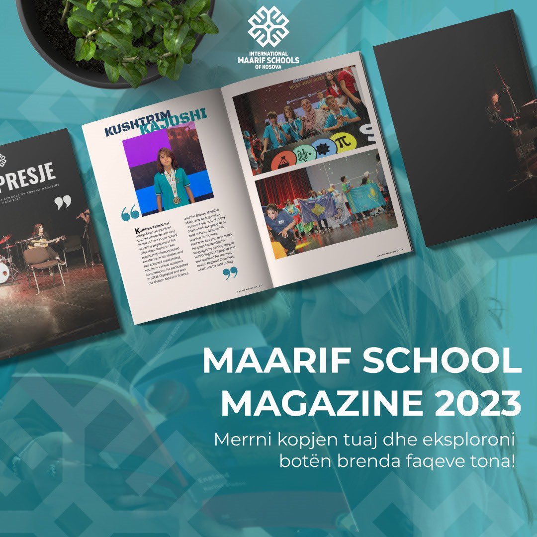 tmaarifKOSOVA's tweet photo. 🗞️Priştine Şubesi öğrencilerinin çıkardığı okul dergisi “Pikëpresje”yi okuyucularımızın beğenisine sunmaktan gurur duyuyoruz.
🔗 https://t.co/uiXuLdV3Cb

#MaarifSchools  #BestSchool #BestEducation #IMSK #MaarifVakfı #Maarif #MaarifKosova #InternationalMaarifSchoolsOfKosova https://t.co/muANyxY5ni