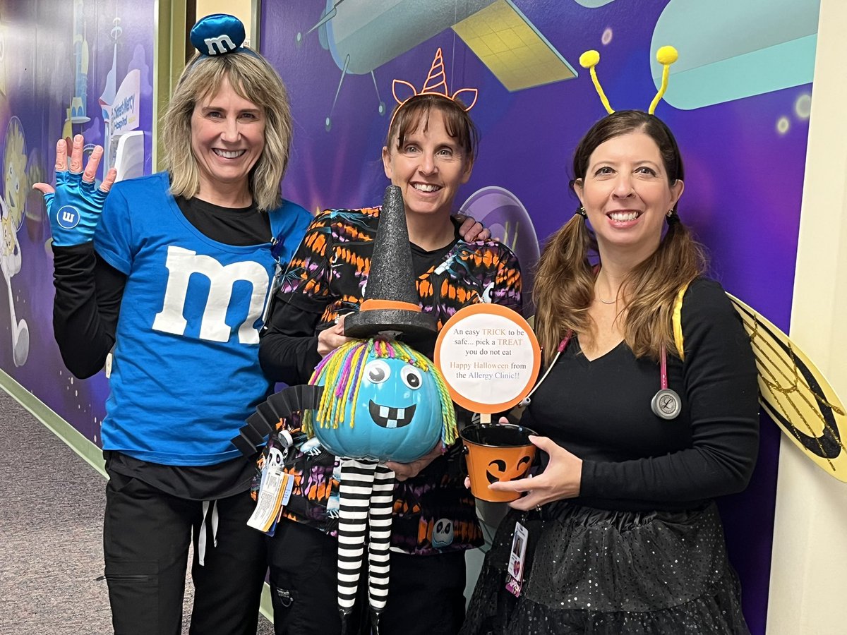 Happy Halloween from the Allergy Clinic! Remember to check your candy for allergens and look for safe alternatives in a teal bucket! #tealpumpkin #foodallergy