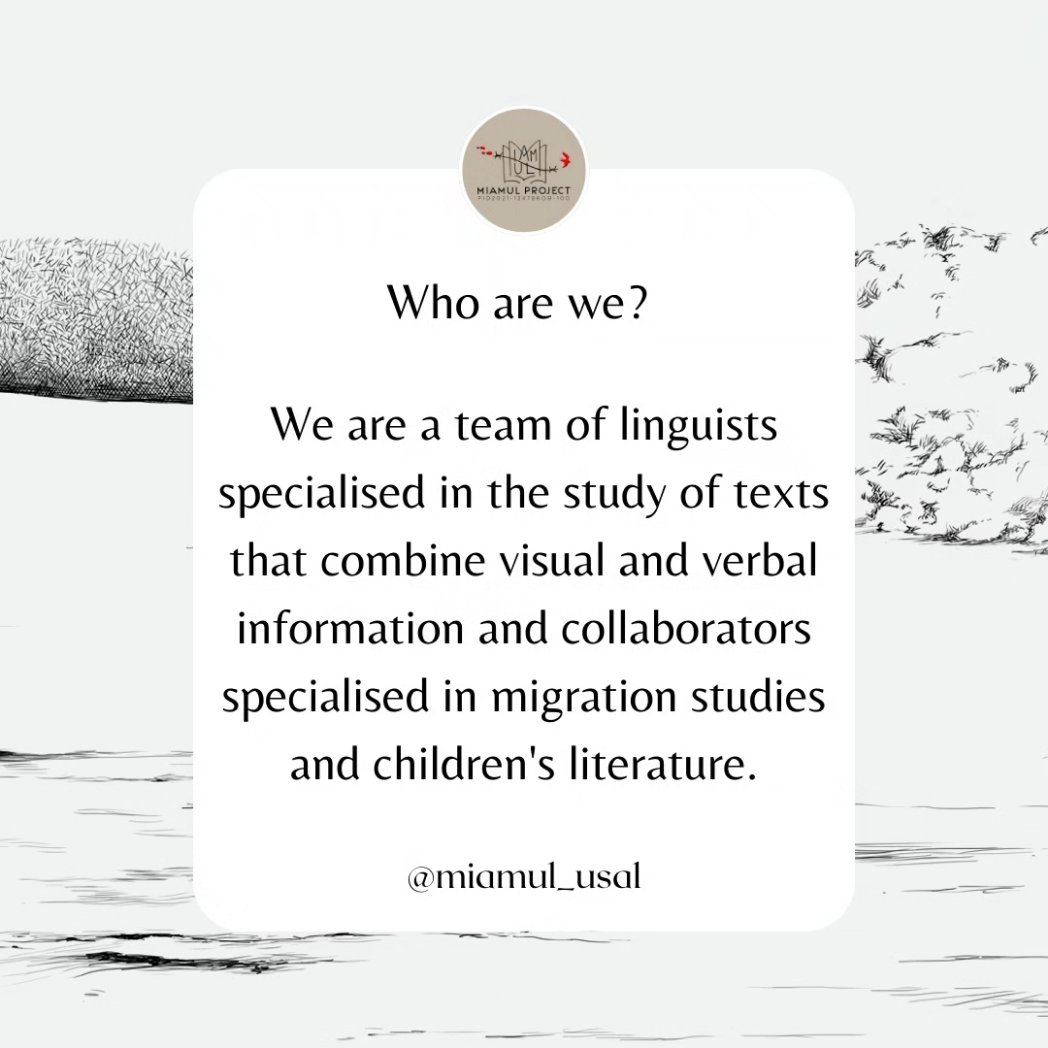 miamul_usal's tweet photo. ⁉️Who are we? What do we do? Why?

Illustration by Feuro © 2023

#MIAMUL #migration
#childrenpicturebooks #multimodality #linguistics #lindes_usal #childrenliterature https://t.co/QBP2If4OM6