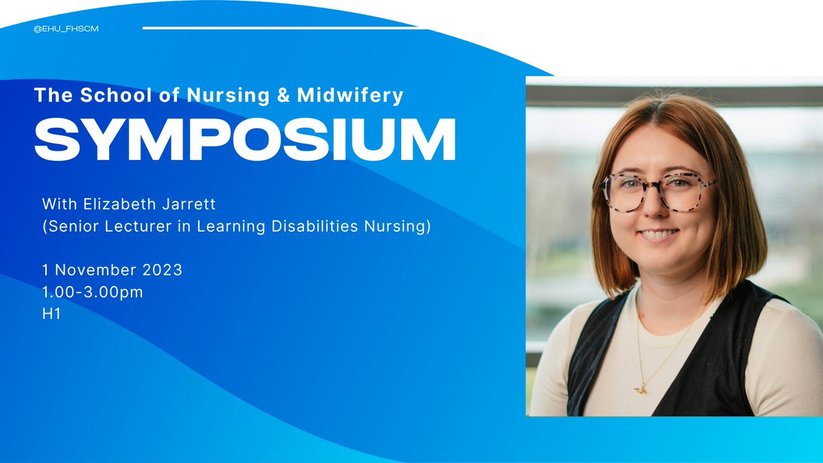 EHU_FHSCM's tweet photo. Happening tomorrow!

📅 1 November 2023
🕑 1.00-3.00PM
📌 H1

Elizabeth Jarrett (Senior Lecturer in Learning Disabilities Nursing) will be hosting the seminar: “Trauma informed care and Learning/Intellectual Disabilities”. https://t.co/KsBZ7U8MNo