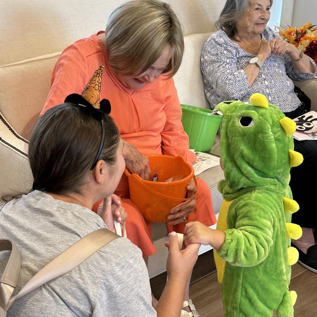Thank you Family Connect for visiting Amavida Living today such a sweet treat!  Happy Halloween to all and have a fun day!

AmavidaLiving.com
#trickortreat #candy #visitorswelcome #seniors #seniorliving #seniorcommunity #fun #costumes