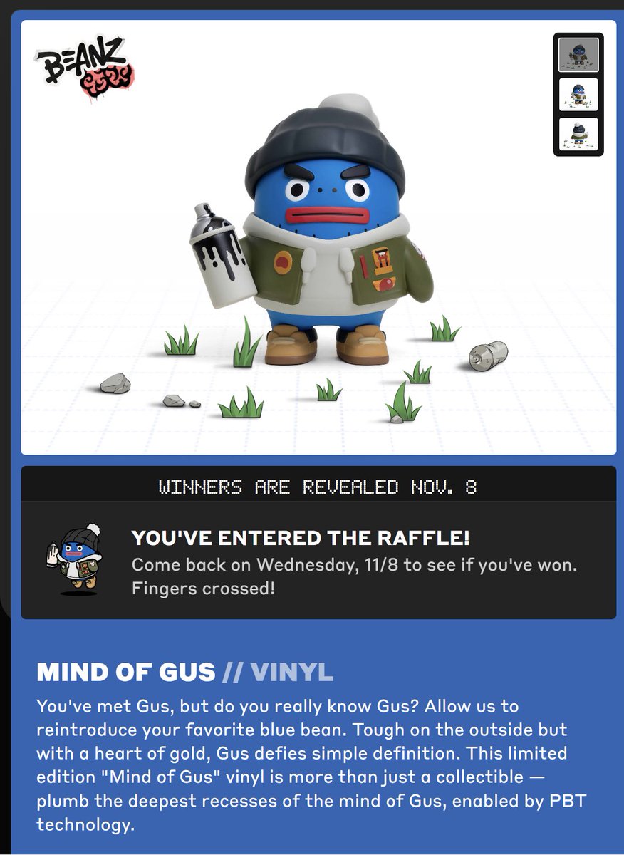 Soheil_SBabaei's tweet photo. #ChiruLabs uses their own cryptographic chip, the #BEANZChip, to link its #NFTs to their respective items, such as the new limited-edition #Gus #vinyl. Anyone can create their own #PBTs through the #PBT website.
#NFT #Azuki #Beanz https://t.co/UIbaFJgnJQ