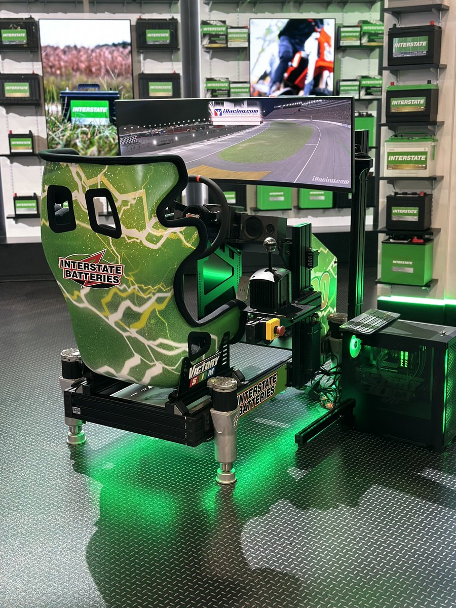 Can’t nobody beat our branding game! 😤.  Hanging out at @AAPEXShow here in @vegas at the Venetian Expo center with @interstatebatts.  If your here come take some laps at the virtual @LVMotorSpeedway and see if you have what it takes to be fastest of the day!