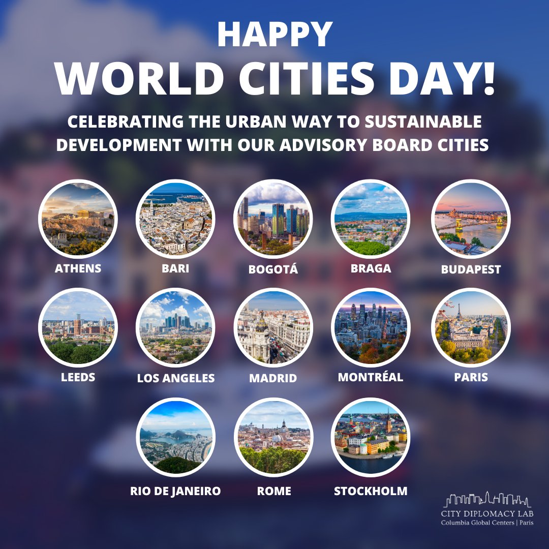 On #WorldCitiesDay, the City Diplomacy Lab wishes to celebrate the inspiring leadership of its advisory board cities, whose daily work demonstrates the impact of participatory and innovative international synergies. #citydiplomacy