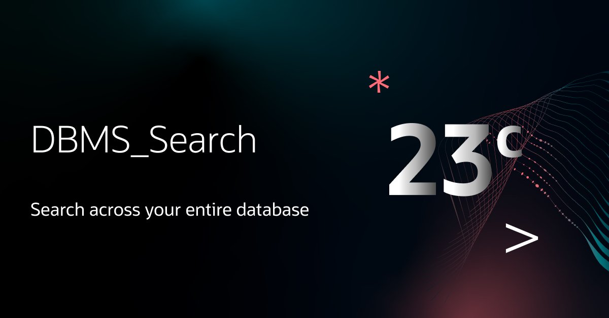 In 23c, it now takes just a few lines of code to enable a search across your entire database! Learn more about this and many other updates at social.ora.cl/6012uYvQj, and check back weekly for new updates. #db23c #fotw