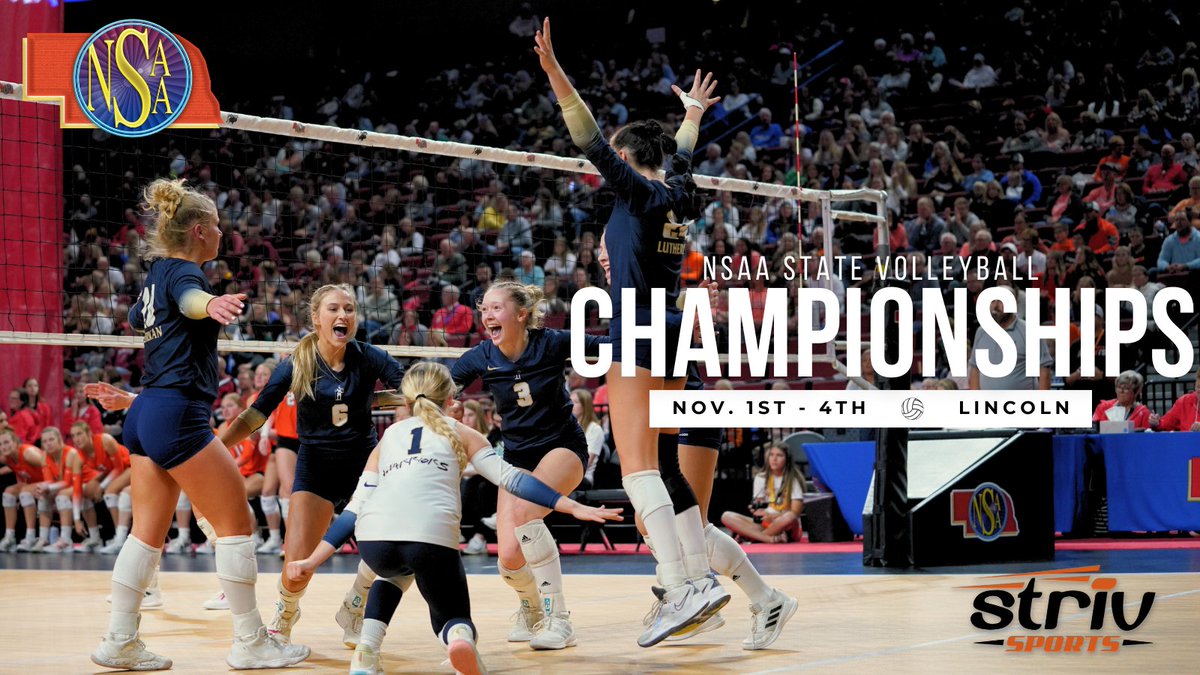 🚨 LESS THAN 24 HOURS AWAY 🚨 NSAA State Volleyball starts tomorrow and with the help of student broadcasters, we will be producing 40 games over the next 4 days 🏐📽️ Click here for all of the coverage 👉 strivsports.com/2023StateVB #nebpreps | @nsaahome | @nsaaevents