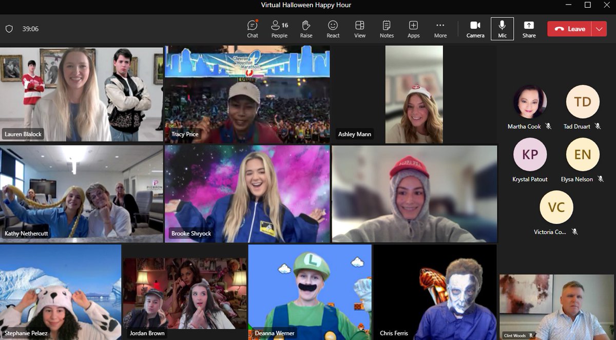 Happy Halloween! Pierponters brought their Halloween spirit to their screens for our Virtual Halloween Happy Hour last week. We showed off their creative and spooky costumes and competed in a Halloween-themed trivia hosted by our fall interns. #PierpontHalloween