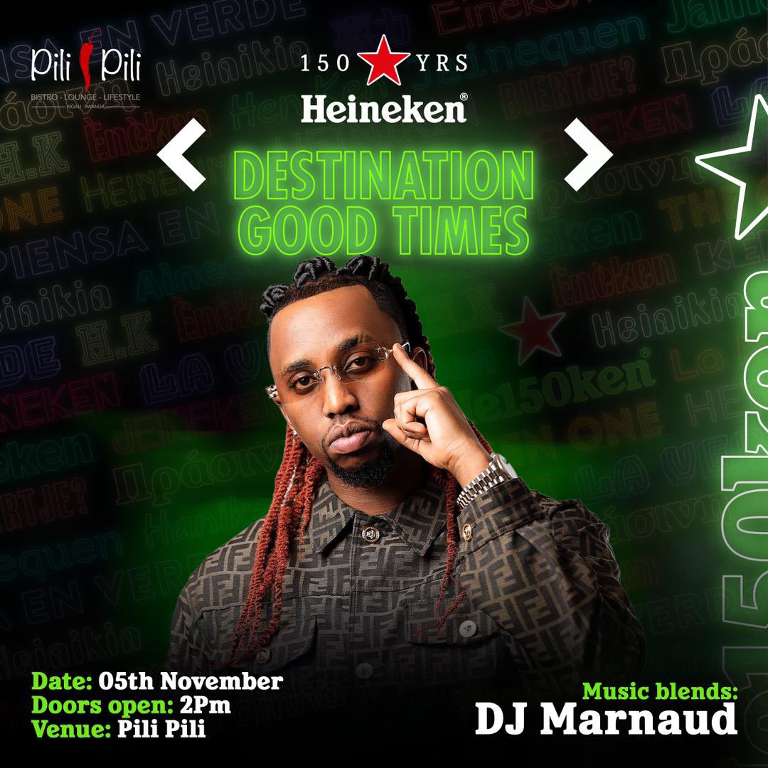 Rgconsultinc's tweet photo. #Rwot Here's your perfect weekend destination for a continuous celebration of #GoodTimes with #He150ken🍻 This Sunday, Nov 5th at #PiliPili.  Don’t miss, #DjMarnaud, #DjJune, &amp; #DjAlida will be on the deck! 🔥 @bralirwaplc https://t.co/Xusv6nnDlM