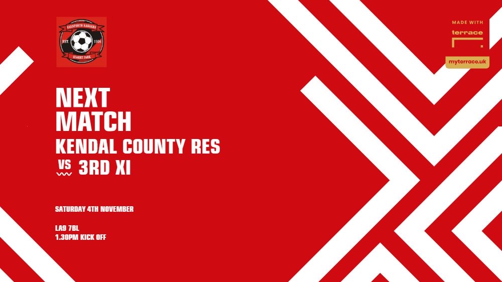 A look ahead to the 3 games this Saturday! ⁦@HBAFC⁩, ⁦@thorntonfc⁩ and ⁦@KendalCounty⁩ Reserves are our opposition! Another big week of footballing action to look forward too!